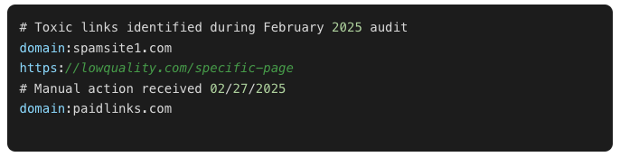 disavow file example